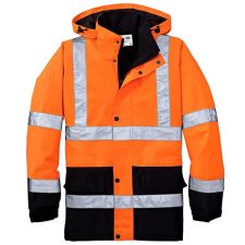 Safety Orange Waterproof Parka