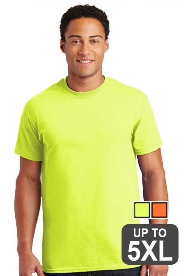 Gildan Safety Green & Orange Ultra Cotton T-Shirts