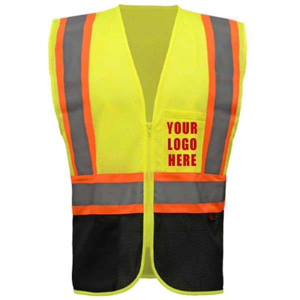 Custom Printed Black Bottom Safety Vest