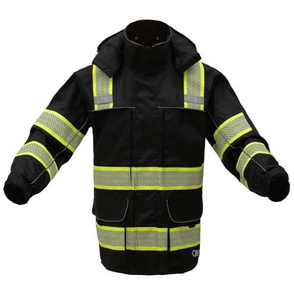 GSS 6503 Ripstop Safety Rain Jacket in black