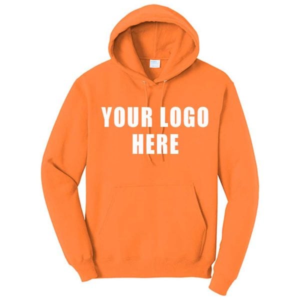 Custom Hooded Safety Orange Sweatshirt