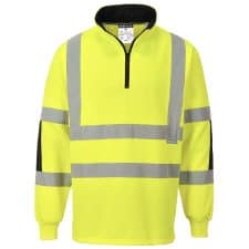 Portwest Xenon Hi-Vis Rugby Shirt Yellow