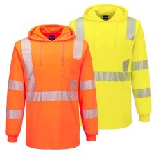 Portwest L042 Hi Vis Lightweight Hooded Shirt