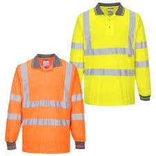 Portwest Hi-Vis Long Sleeve Polo Shirt