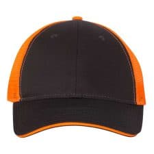 Charcoal And Safety Orange Cap