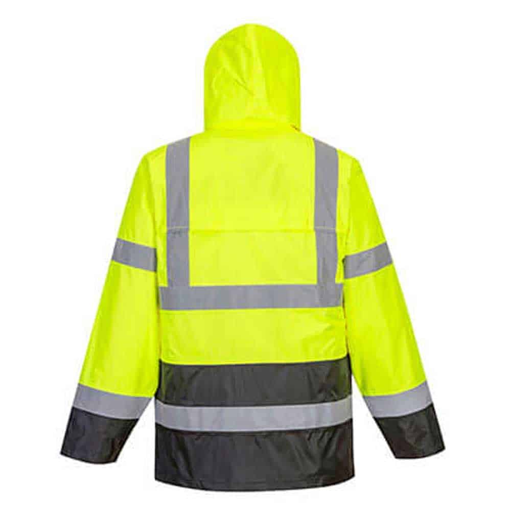 Portwest Hi-Vis Classic Contrast Class 3 Rain Jacket - National Safety Gear